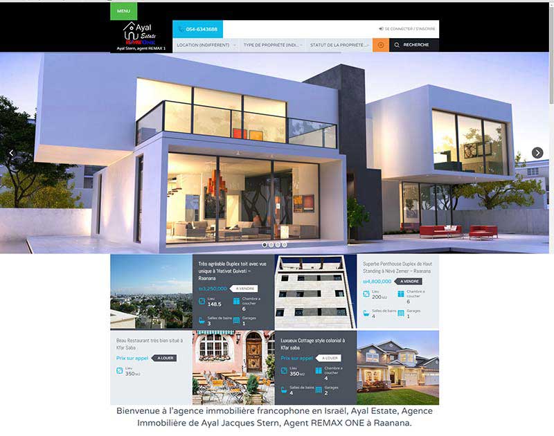 Site pour agent Immobilier
